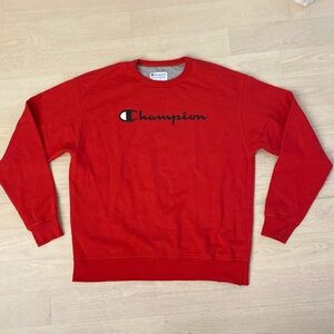 Champion Red Crewneck - Large